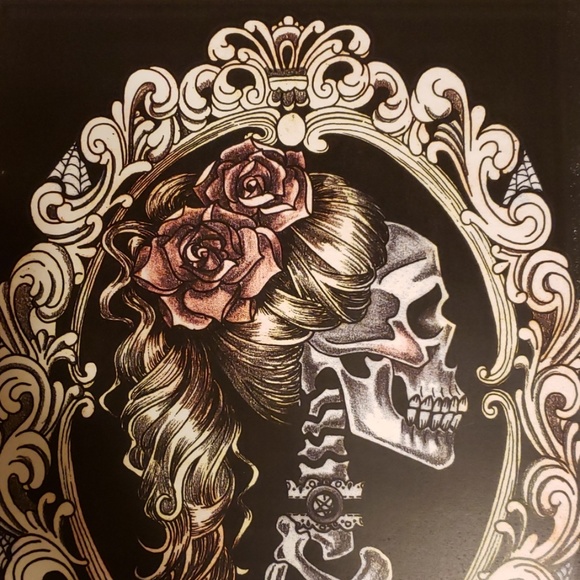 Too Fast Skeleton Pinup Cameo Pink Roses 11"x17" Tattoo Lithograph Art Print - Picture 3 of 5